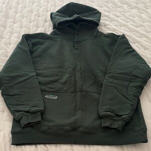 Men’s Arborwear Super Heavyweight Forest Green Hoodie Sweatshirt Snap Sz Large